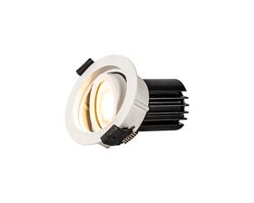 DM202342  Beppe A 12 Tridonic Powered 12W 3000K 1200lm 12° CRI>90 LED Engine White Stepped Adjustable Recessed Spotlight, IP20